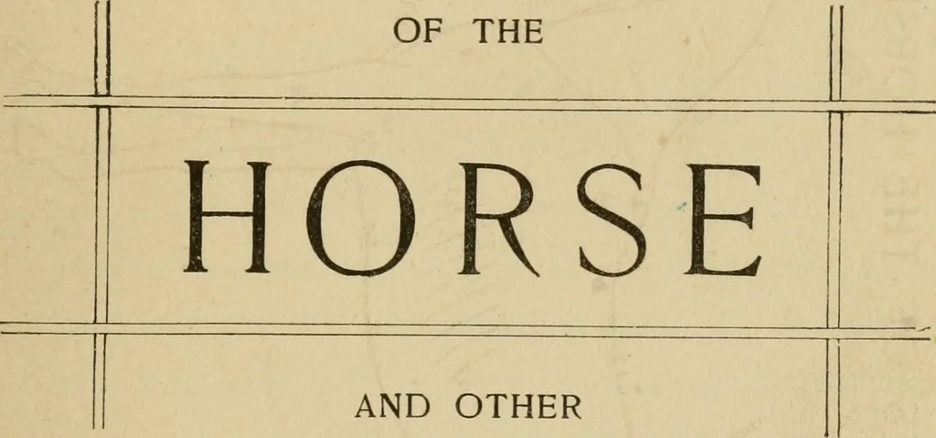 An illustration from Breeding, training, management and diseases of the horse and other domestic animals, 1893, leaf 8