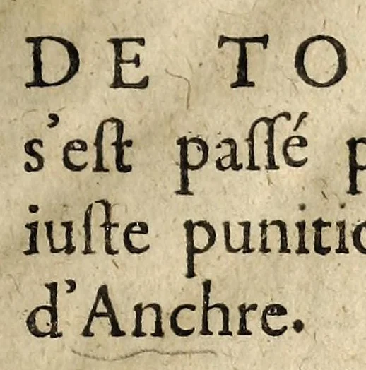An illustration from Bref recit de tout ce qui s'est passé pour l'execution & iuste punition de la marquize d'Anchre : auec son anagramme, & deux epitaphes, dont l'vne est chronologique., 1617, leaf 5