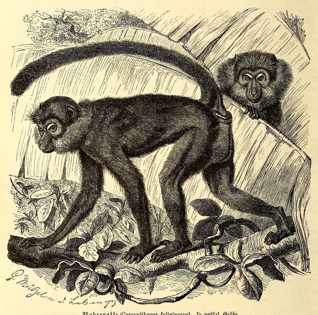 An illustration from Brehms Tierleben : allgemeine Kunde des Tierreichs : mit 1800 Abbildungen im Text, 9 Karten und 180 Tafeln in Farbendruck und Holzschnitt, 1890, leaf 206