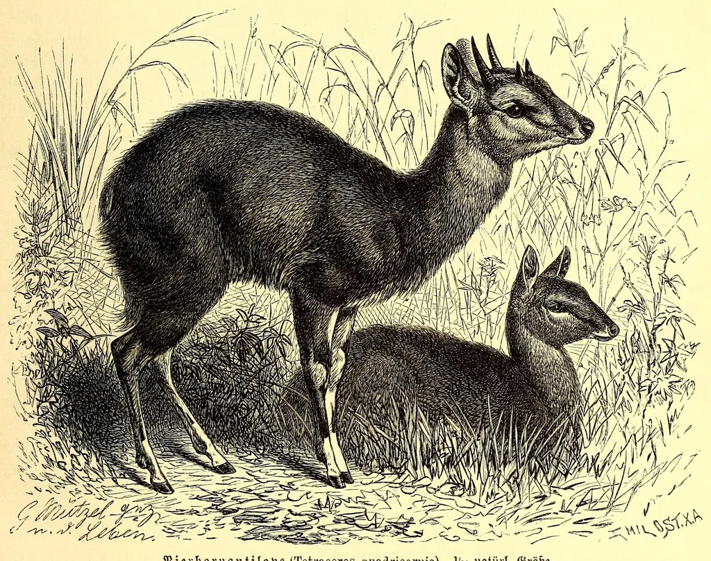 An illustration from Brehms Tierleben : allgemeine Kunde des Tierreichs : mit 1800 Abbildungen im Text, 9 Karten und 180 Tafeln in Farbendruck und Holzschnitt, 1890, leaf 447