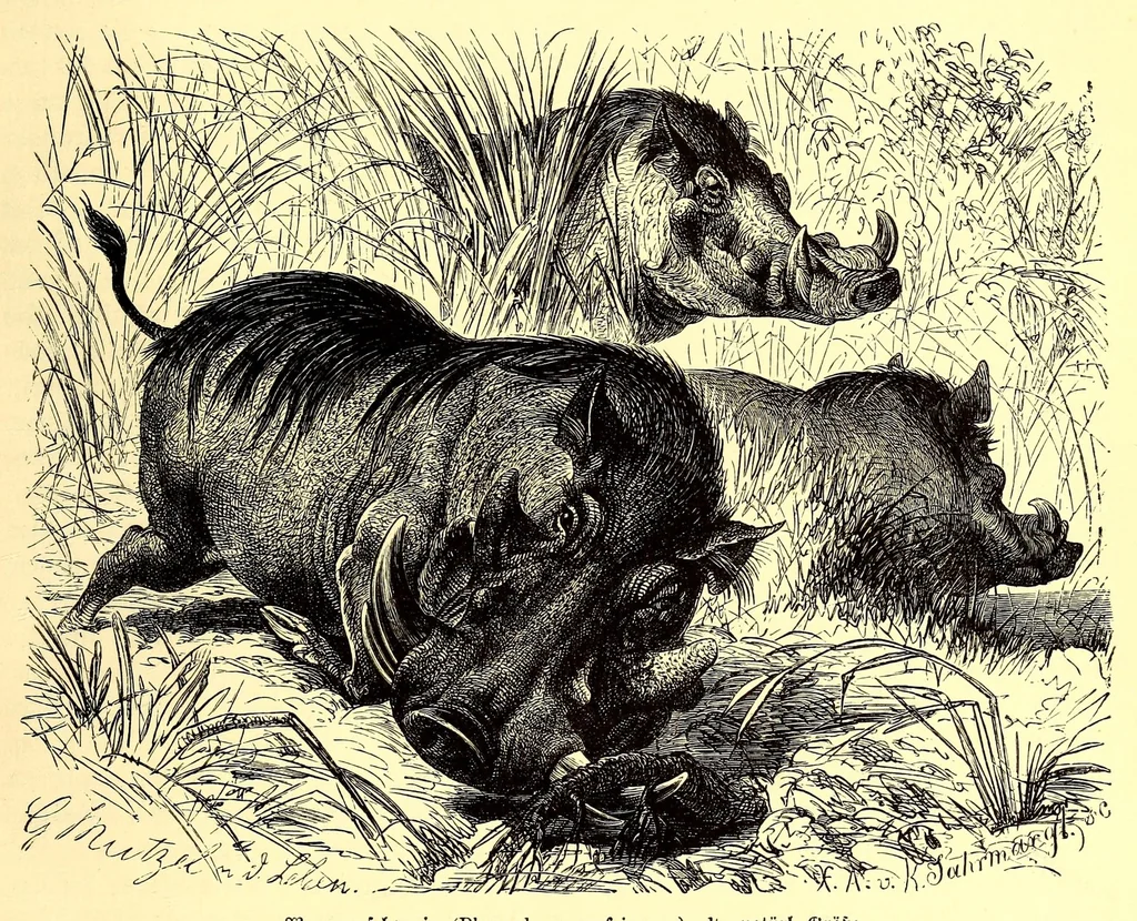 An illustration from Brehms Tierleben : allgemeine Kunde des Tierreichs : mit 1800 Abbildungen im Text, 9 Karten und 180 Tafeln in Farbendruck und Holzschnitt, 1890, leaf 597