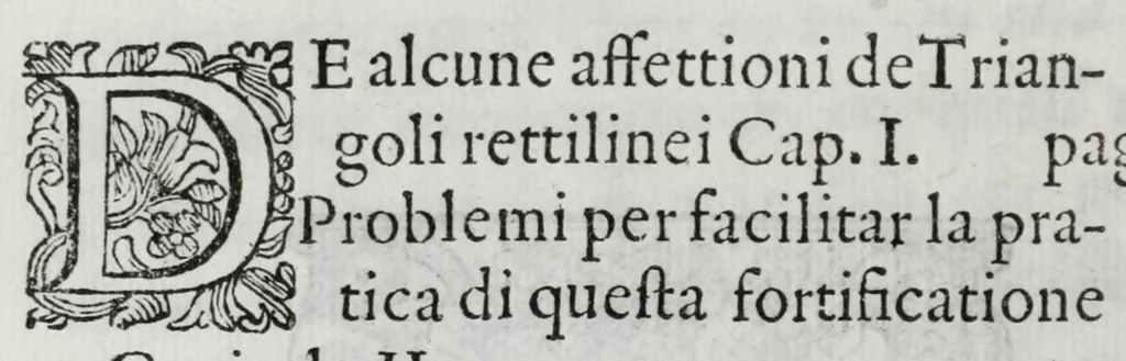 An illustration from Breue compendio di fortificatione moderna, 1639, leaf 10