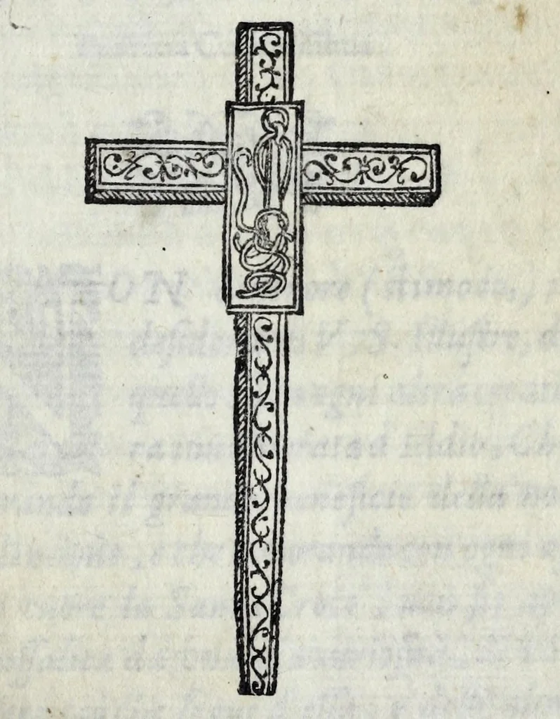 An illustration from Breue historia dell'inuentione della S. Croce, et de i Sacri Chiodi, 1603, leaf 3