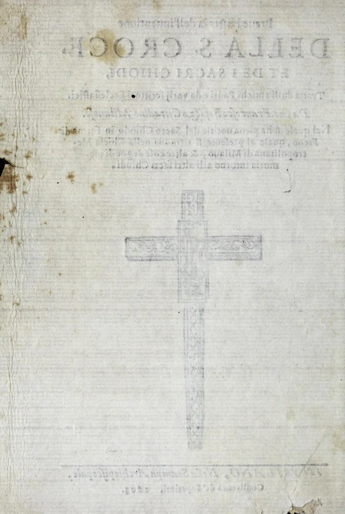 An illustration from Breue historia dell'inuentione della S. Croce, et de i Sacri Chiodi, 1603, leaf 4
