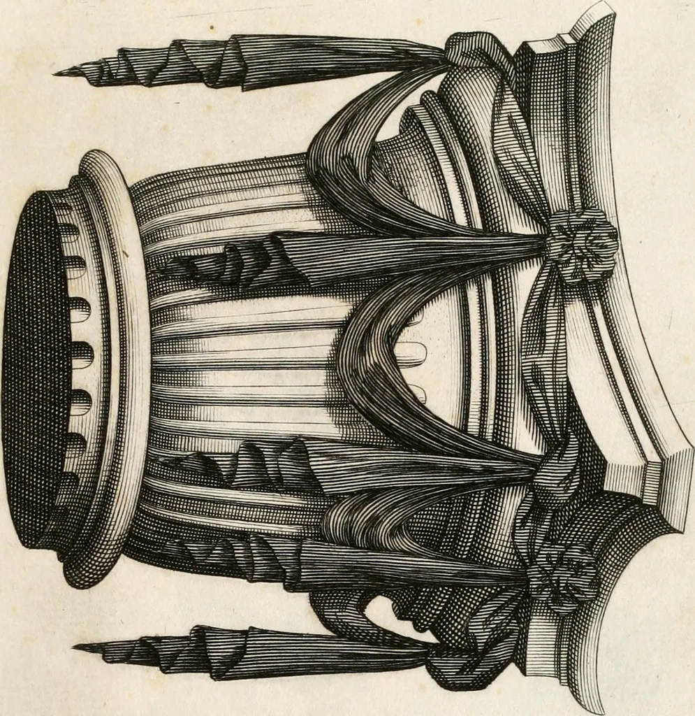 An illustration from Breue racconto della trasportatione del corpo di Papa Paolo V. dalla basilica di S. Pietro à quella di S. Maria Maggiore : con l'oratione recitata nelle sue esequie, & alcuni versi posti nell'apparato, 1623, leaf 38