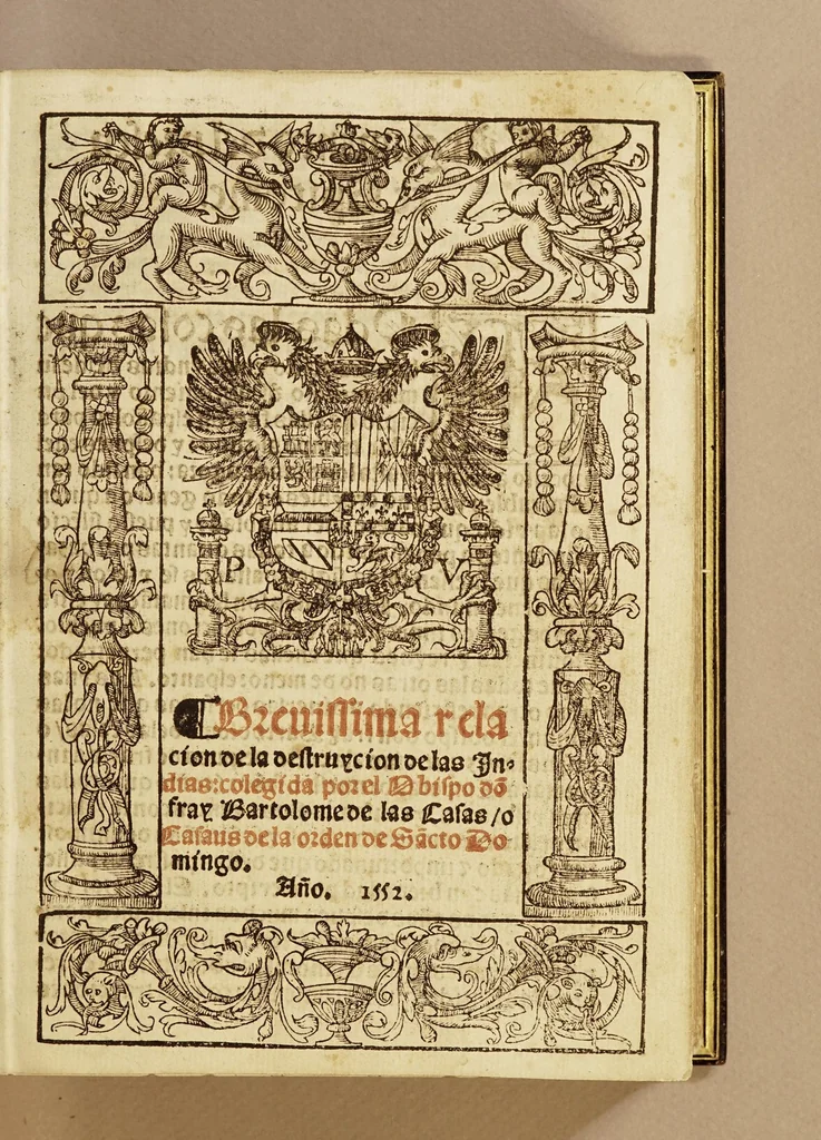 An illustration from Breuissima relacion de la destruycion de las Indias:, 1552, leaf 7