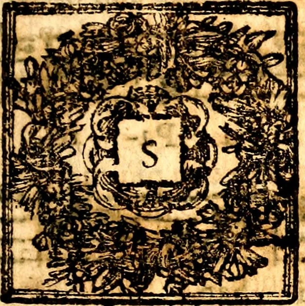 An illustration from Breve instrvttione alli giovani per imparare con ogni facilità il canto fermo, divisa in dve parti. Nella prima s'assegano le regole svccinte d'esso canto, col vero modo di pratticarle. Il canto francescano, con vna regola al chorista per ben regger' il choro, ed vn' altra all' organista per lasciar in tono con l'organo i canti, ch' occorrono in tutto l'anno. Nella seconda si pone tvtt'il canto della Settimana santa con quello per la processione della purificatione della B.V. e quattro credi nel fine, 1665, leaf 278