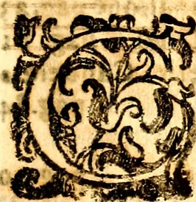 An illustration from Breve instrvttione alli giovani per imparare con ogni facilità il canto fermo, divisa in dve parti. Nella prima s'assegano le regole svccinte d'esso canto, col vero modo di pratticarle. Il canto francescano, con vna regola al chorista per ben regger' il choro, ed vn' altra all' organista per lasciar in tono con l'organo i canti, ch' occorrono in tutto l'anno. Nella seconda si pone tvtt'il canto della Settimana santa con quello per la processione della purificatione della B.V. e quattro credi nel fine, 1665, leaf 280