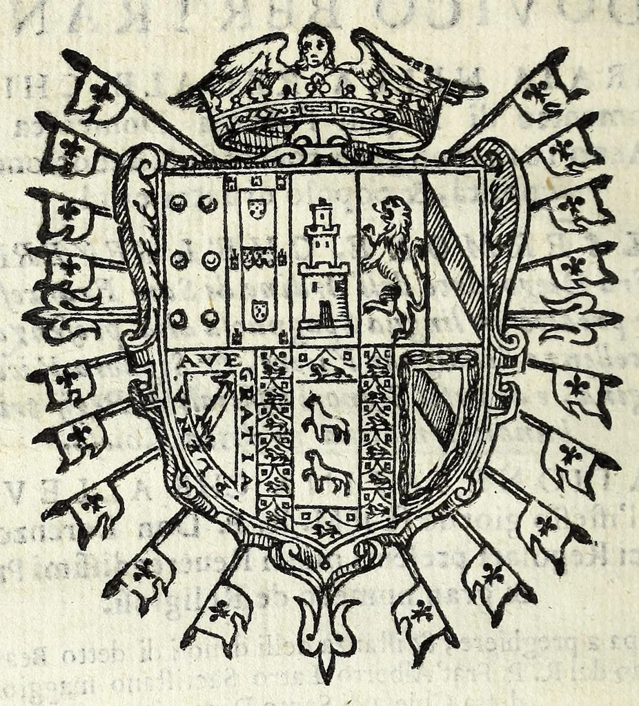 An illustration from Breve relatione della pompa e delle cose che occorsero nella festivita del Beato Lvdovico Bertrando : celebrata nella regale chiesa di San Domenico di Napoli l'vltima Domenica d'Aprile dell'Anno 1613 ... ; con il sermone, 1613, leaf 6
