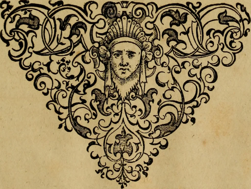 An illustration from Brevis narratio eorvm qvae in Florida Americæ provicia Gallis acciderunt : secunda in illam nauigatione, duce Renato de Laudõniere classis præfecto, anno MDLXIIII, qvae est secvnda pars Americæ : additæ figuræ & incolarum eicones ibidem ad vivu expressæ, brevis item declaratio religionis, rituum, vivendique ratione ipsorum, 1591, leaf 112