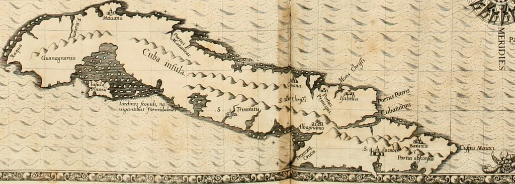 An illustration from Brevis narratio eorvm qvae in Florida Americæ provicia Gallis acciderunt : secunda in illam nauigatione, duce Renato de Laudõniere classis præfecto, anno MDLXIIII, qvae est secvnda pars Americæ : additæ figuræ & incolarum eicones ibidem ad vivu expressæ, brevis item declaratio religionis, rituum, vivendique ratione ipsorum, 1591, leaf 125