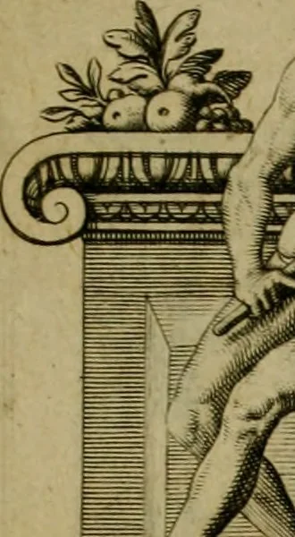 An illustration from Brevis narratio eorvm qvae in Florida Americæ provicia Gallis acciderunt : secunda in illam nauigatione, duce Renato de Laudõniere classis præfecto, anno MDLXIIII, qvae est secvnda pars Americæ : additæ figuræ & incolarum eicones ibidem ad vivu expressæ, brevis item declaratio religionis, rituum, vivendique ratione ipsorum, 1591, leaf 4