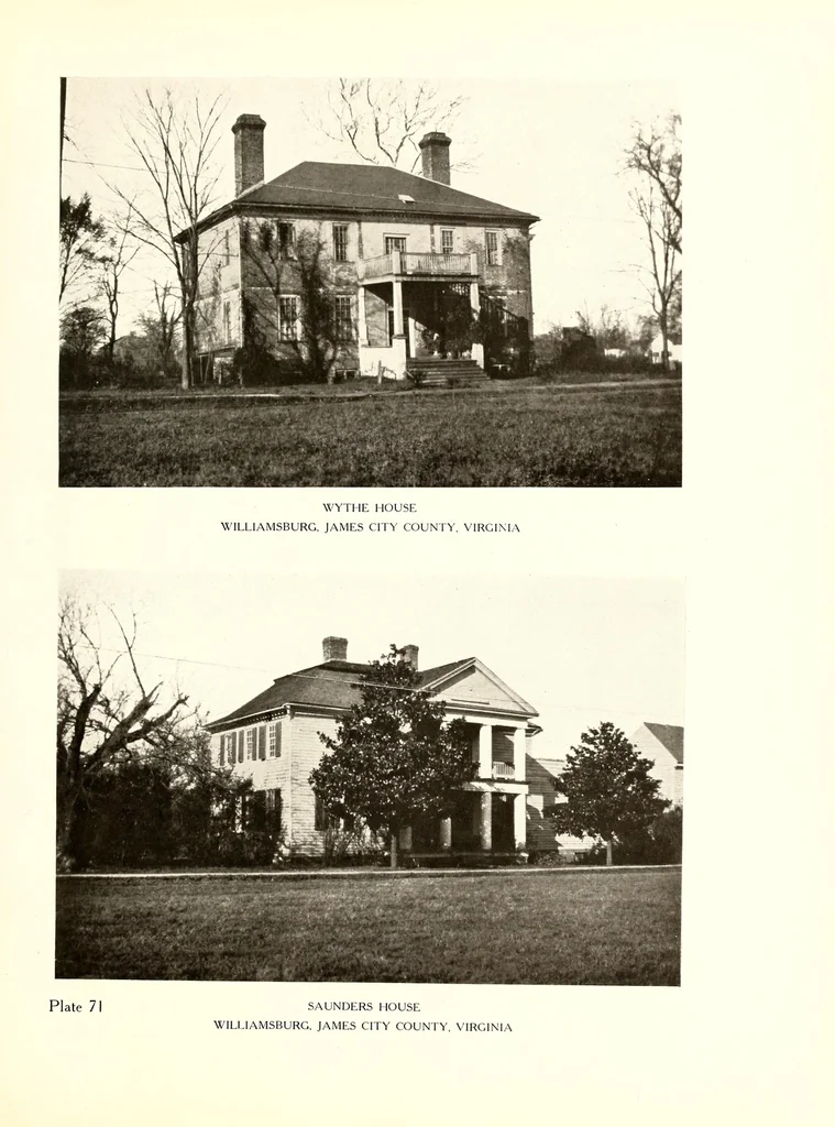An illustration from Brick architecture of the colonial period in Maryland & Virginia, 1919, leaf 181