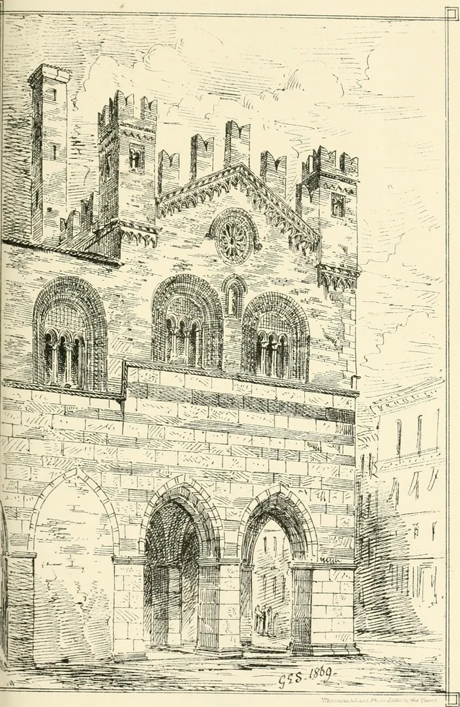 An illustration from Brick and marble in the middle ages: notes of tours in the north of Italy, 1874, leaf 452