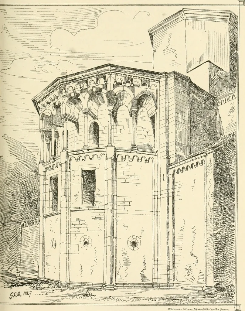 An illustration from Brick and marble in the middle ages: notes of tours in the north of Italy, 1874, leaf 500
