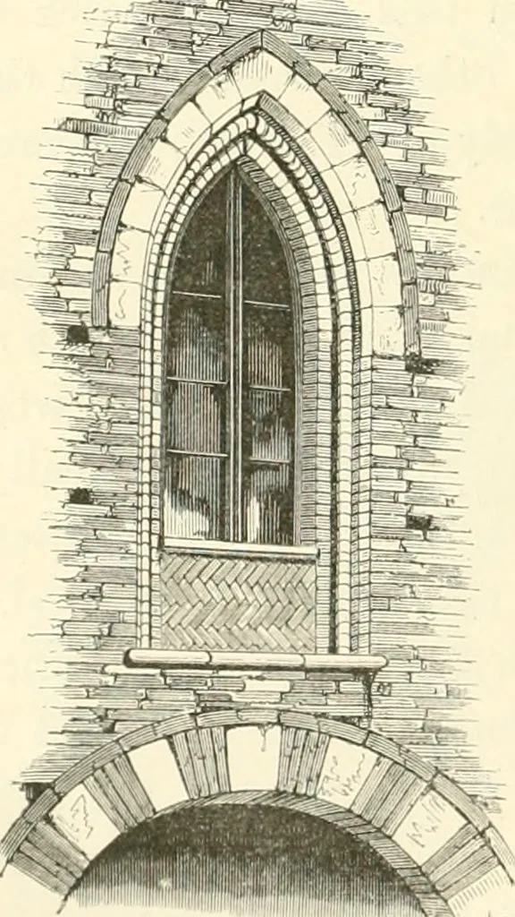 An illustration from Brick and marble in the middle ages: notes of tours in the north of Italy, 1874, leaf 555