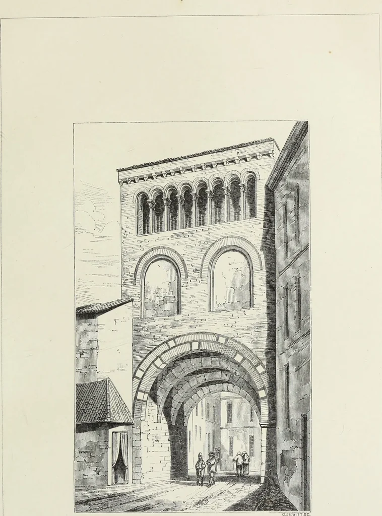 An illustration from Brick and marble in the Middle Ages : notes of tours in the north of Italy, 1874, leaf 370