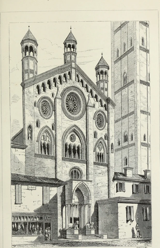 An illustration from Brick and marble in the Middle Ages : notes of tours in the north of Italy, 1874, leaf 382