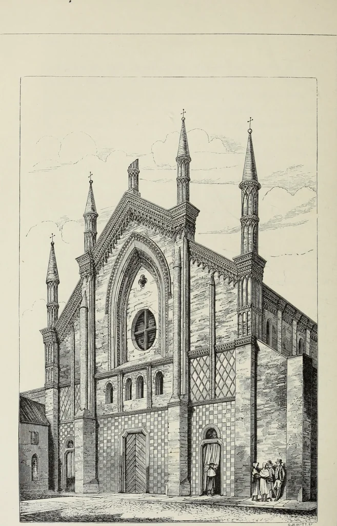 An illustration from Brick and marble in the Middle Ages : notes of tours in the north of Italy, 1874, leaf 409