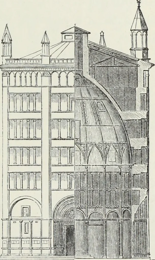 An illustration from Brick and marble in the Middle Ages : notes of tours in the north of Italy, 1874, leaf 448