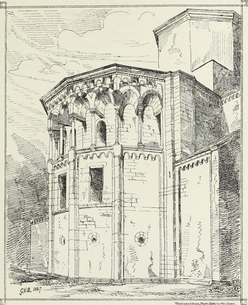 An illustration from Brick and marble in the Middle Ages : notes of tours in the north of Italy, 1874, leaf 498