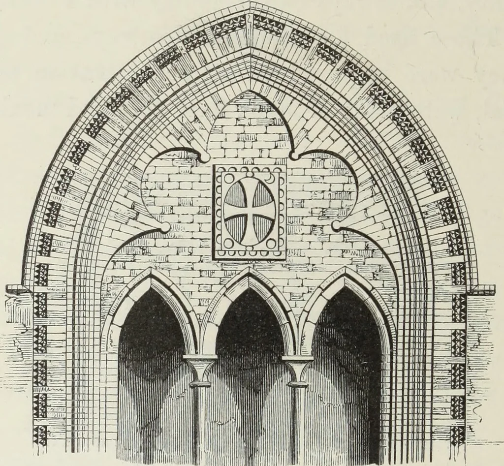 An illustration from Brick and marble in the Middle Ages : notes of tours in the north of Italy, 1874, leaf 549
