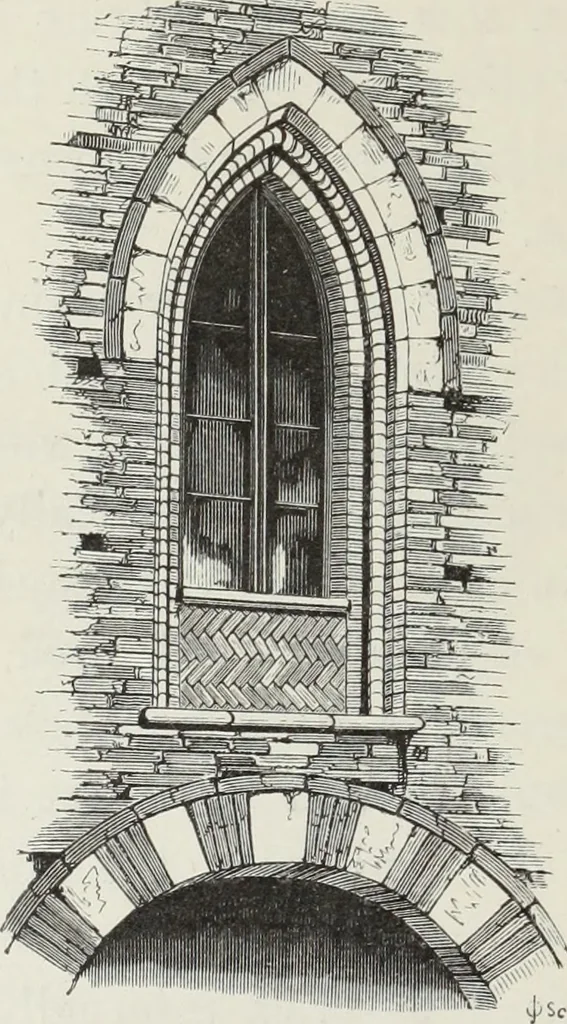 An illustration from Brick and marble in the Middle Ages : notes of tours in the north of Italy, 1874, leaf 553