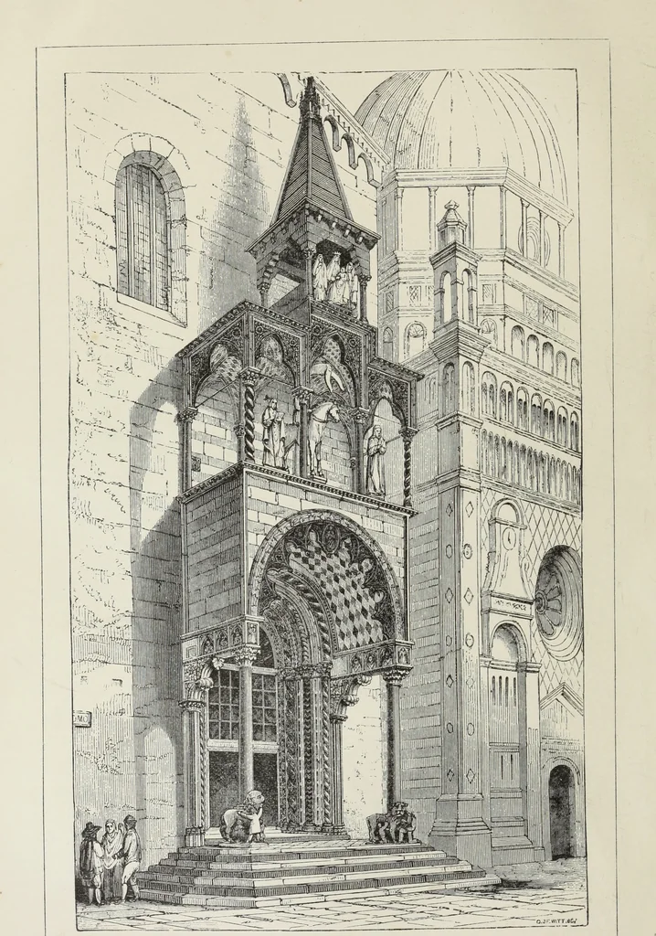 An illustration from Brick and marble in the Middle Ages : notes of tours in the north of Italy, 1874, leaf 7