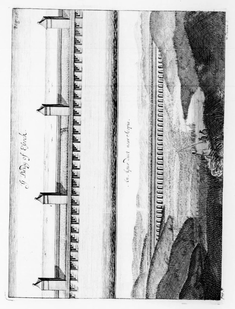 An illustration from A brief account of some travels in divers parts of Europe, viz. Hvngaria, Servia, Bvlgaria, Macedonia, Thessaly, Avstria, Styria, Carinthia, Corniola, and Frivli, through a great part of Germany, and the Low-Countries, through Marca Trevisana, and Lombardy on both sides the Po. With some observations on the gold, silver, copper, quick-silver mines, and the baths and mineral waters in those parts. As also, the description of many antiquities, habits, fortifications and remarkable places, 1687, leaf 7