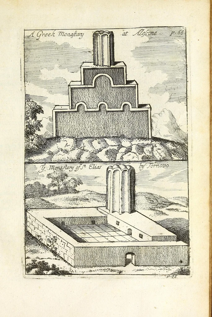An illustration from A brief account of some travels in Hungaria, Servia, Bulgaria, Macedonia, Thessaly, Austria, Styria, Carinthia, Carniola, and Friuli : as also some observations on the gold, silver, copper, quick-silver mines, baths, and mineral waters in those parts : with the figures of some habits and remarkable places, 1673, leaf 93