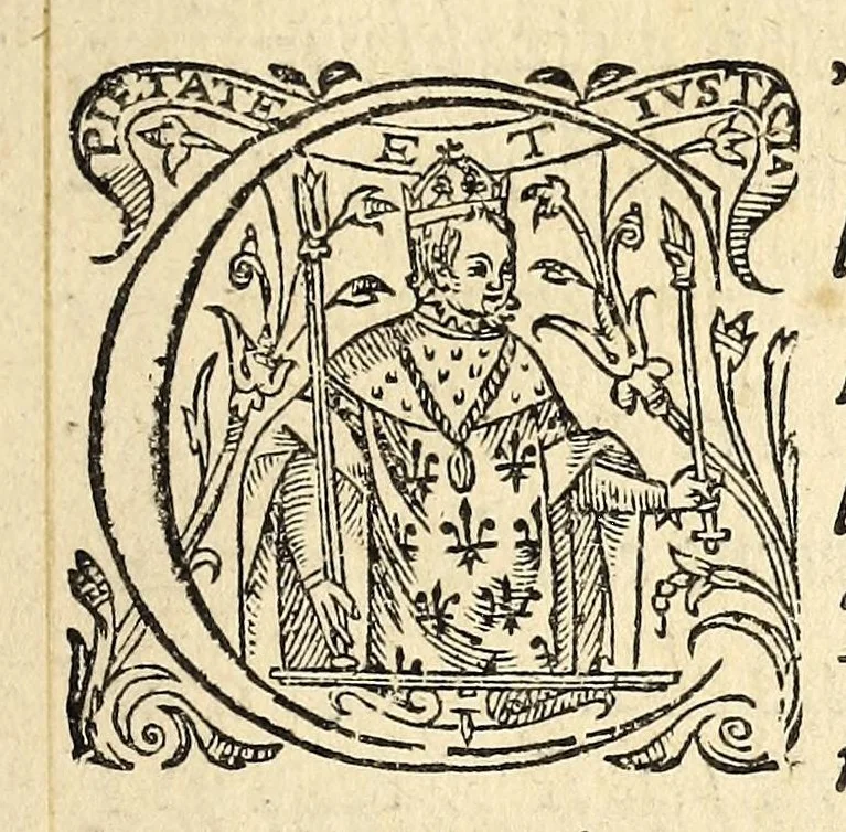 An illustration from Brief discours de la magnifique reception faicte par la Maiesté du roy Henry troisiesme ... aux ambassadeurs des puissans & libre potentats, Suisses, Grisons, & leurs coalliez ..., 1585, leaf 11