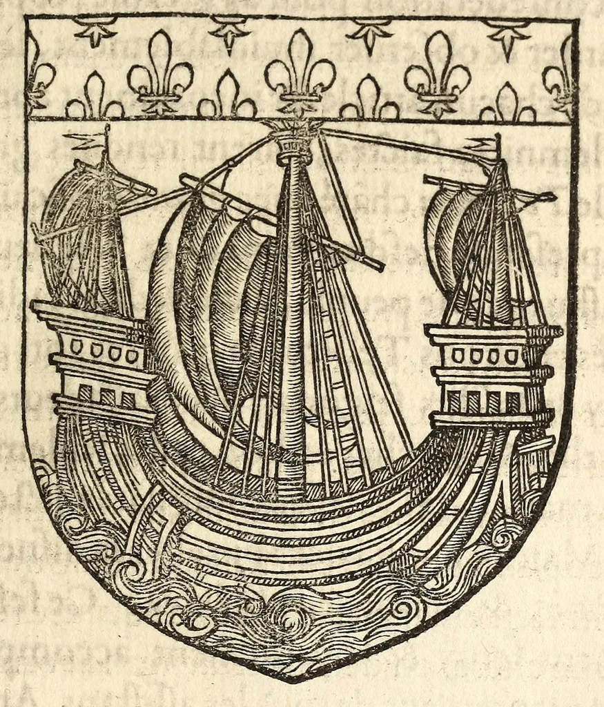 An illustration from Brief discours de la magnifique reception faicte par la Maiesté du roy Henry troisiesme ... aux ambassadeurs des puissans & libre potentats, Suisses, Grisons, & leurs coalliez ..., 1585, leaf 35