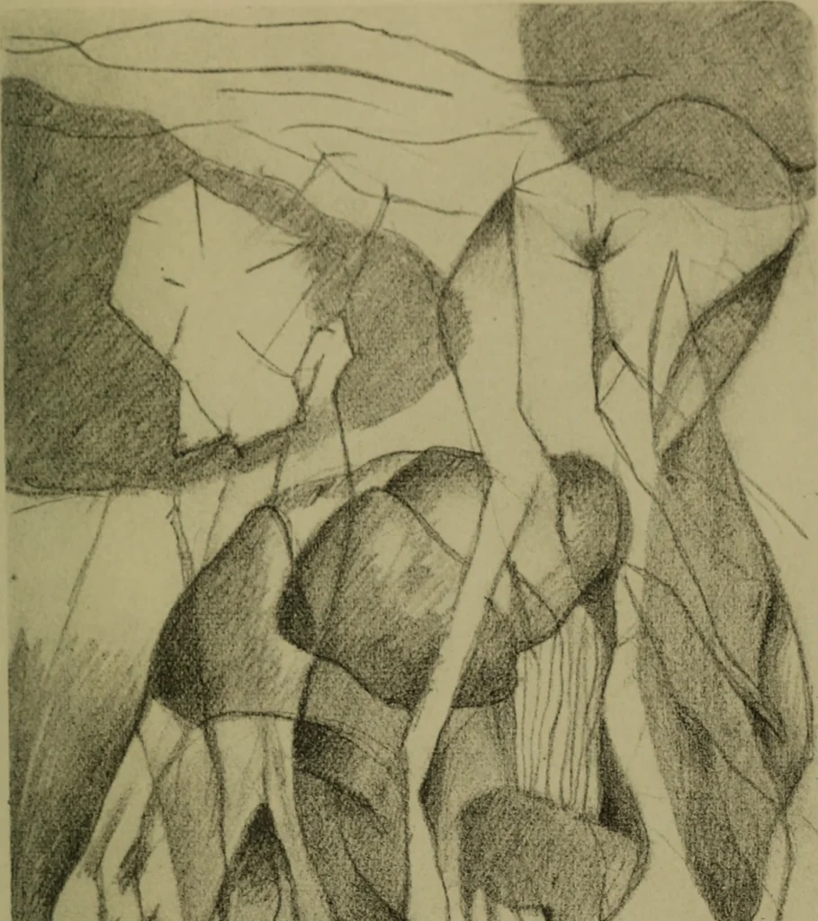 An illustration from Briefe, Aufzeichnungen und Aphorismen, 1920, leaf 12