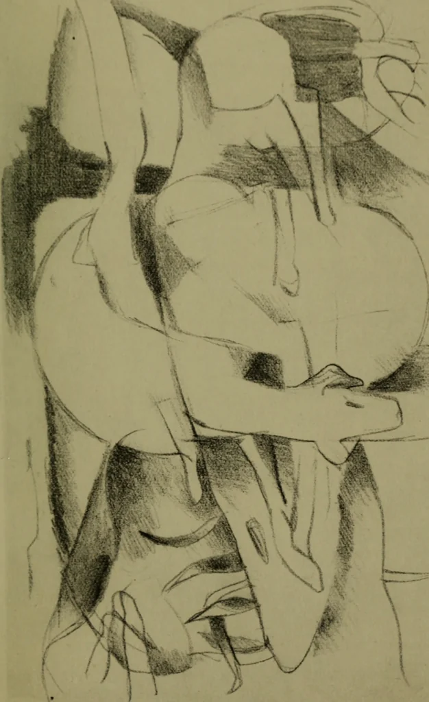An illustration from Briefe, Aufzeichnungen und Aphorismen, 1920, leaf 14