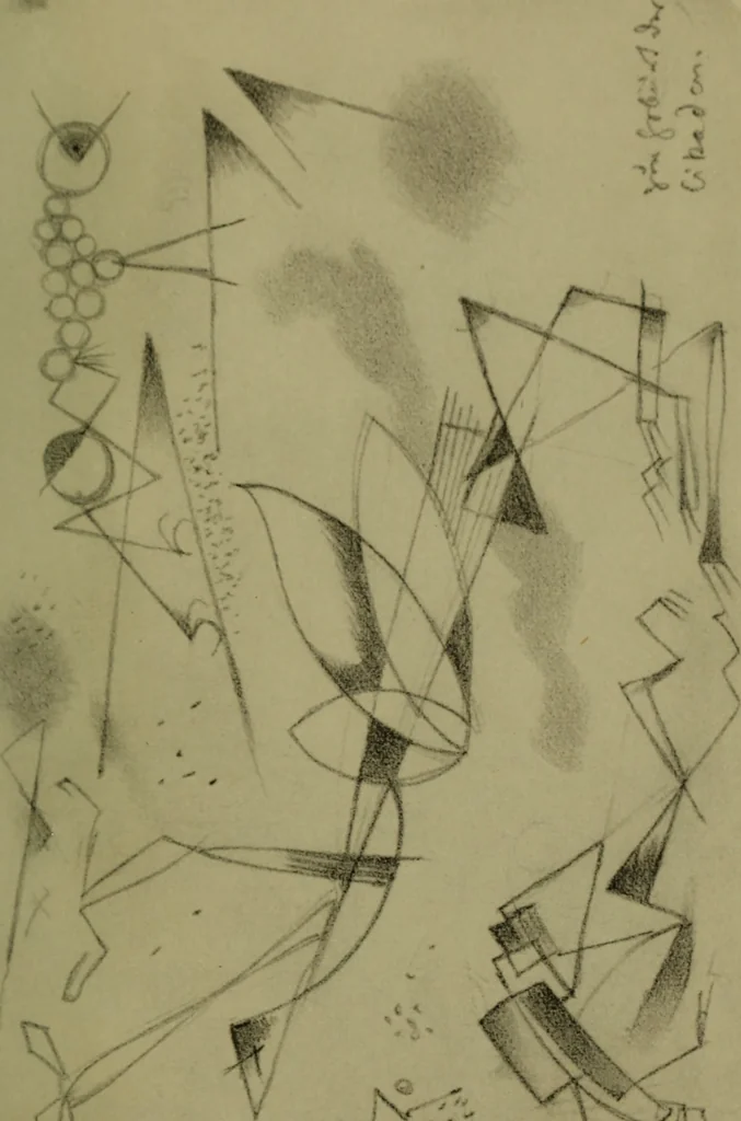 An illustration from Briefe, Aufzeichnungen und Aphorismen, 1920, leaf 20
