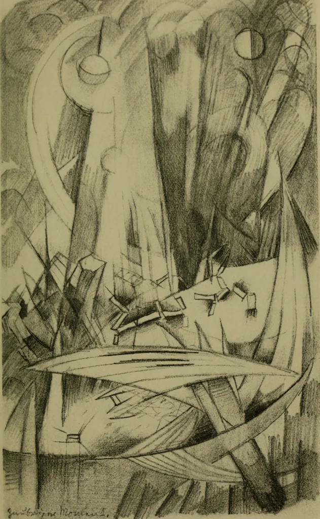 An illustration from Briefe, Aufzeichnungen und Aphorismen, 1920, leaf 48