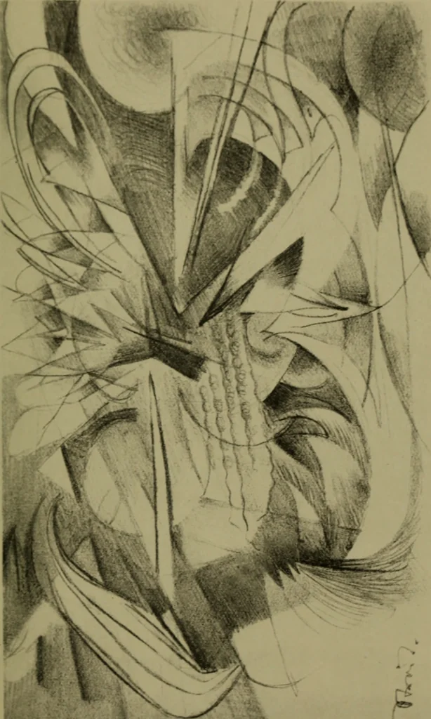 An illustration from Briefe, Aufzeichnungen und Aphorismen, 1920, leaf 54