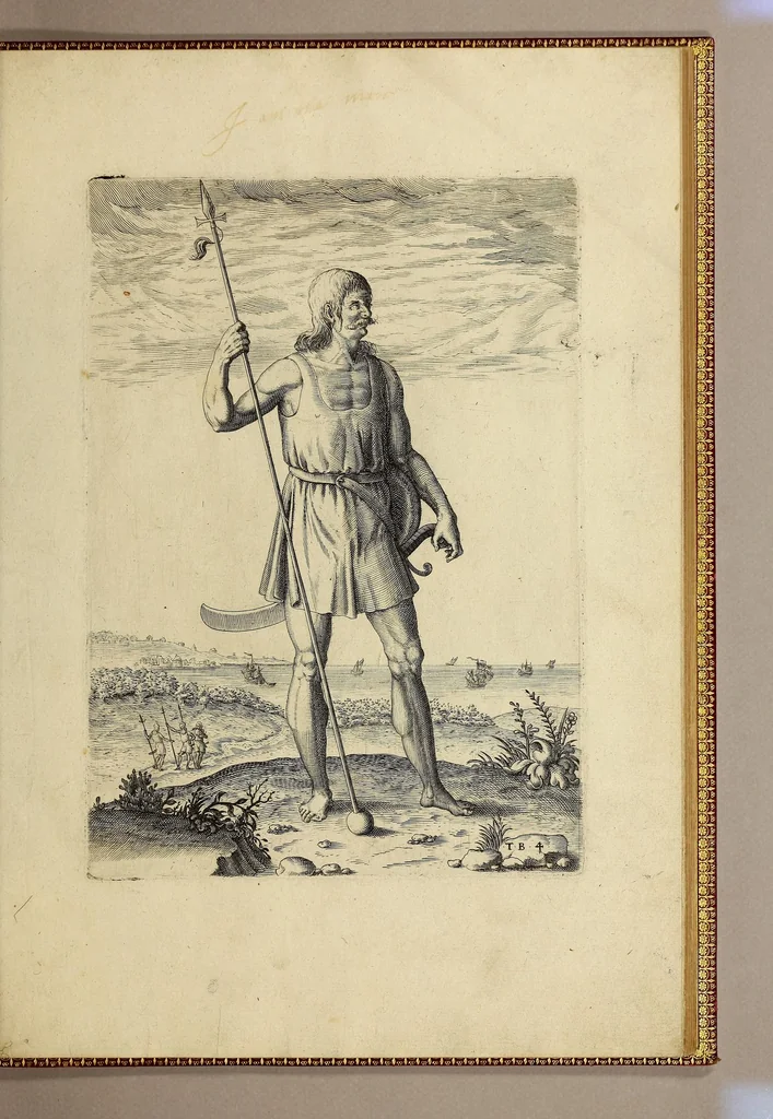 An illustration from A briefe and true report of the new found land of Virginia, : of the commodities and of the nature and manners of the naturall inhabitants. Discouered by the English colony there seated by Sir Richard Greinuile knight in the yeere 1585. Which remained vnder the gouernment of twelue monethes, at the speciall charge and direction of the honourable Sir Walter Raleigh knight lord warden of the stanneries who therein hath beene fauoured and authorised by her maiestie and her letters patents:, 1590, leaf 125