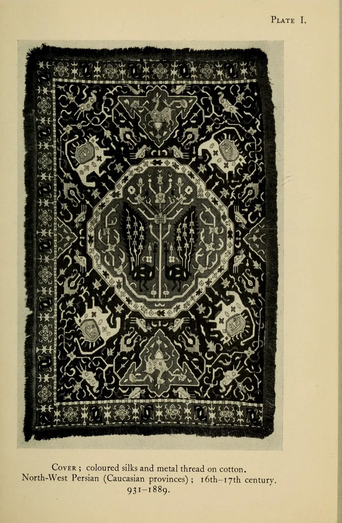 An illustration from Brief guide to the Persian embroideries, 1929, leaf 27