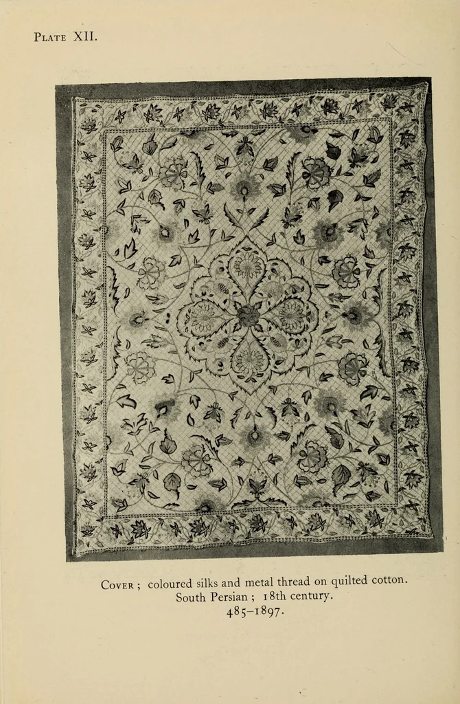 An illustration from Brief guide to the Persian embroideries, 1929, leaf 38