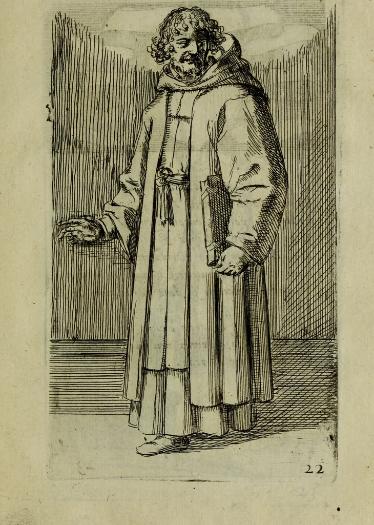 An illustration from Briefve histoire de l'institution des ordres religieux : avec les figures de leurs habits, 1680, leaf 104
