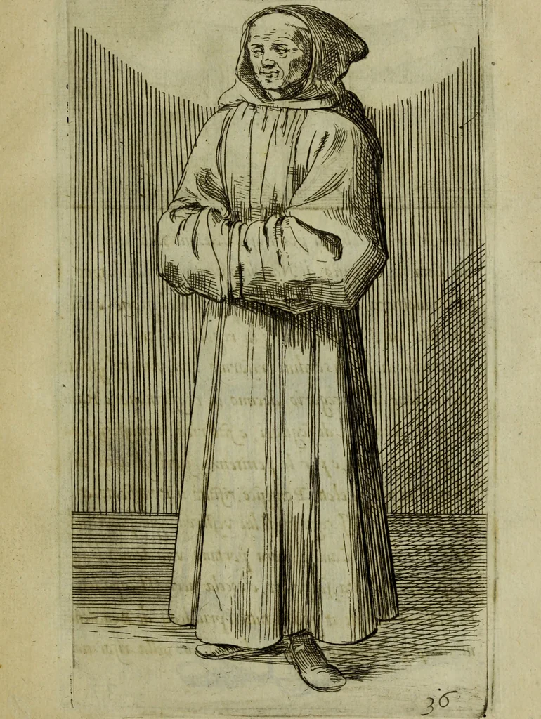 An illustration from Briefve histoire de l'institution des ordres religieux : avec les figures de leurs habits, 1680, leaf 132