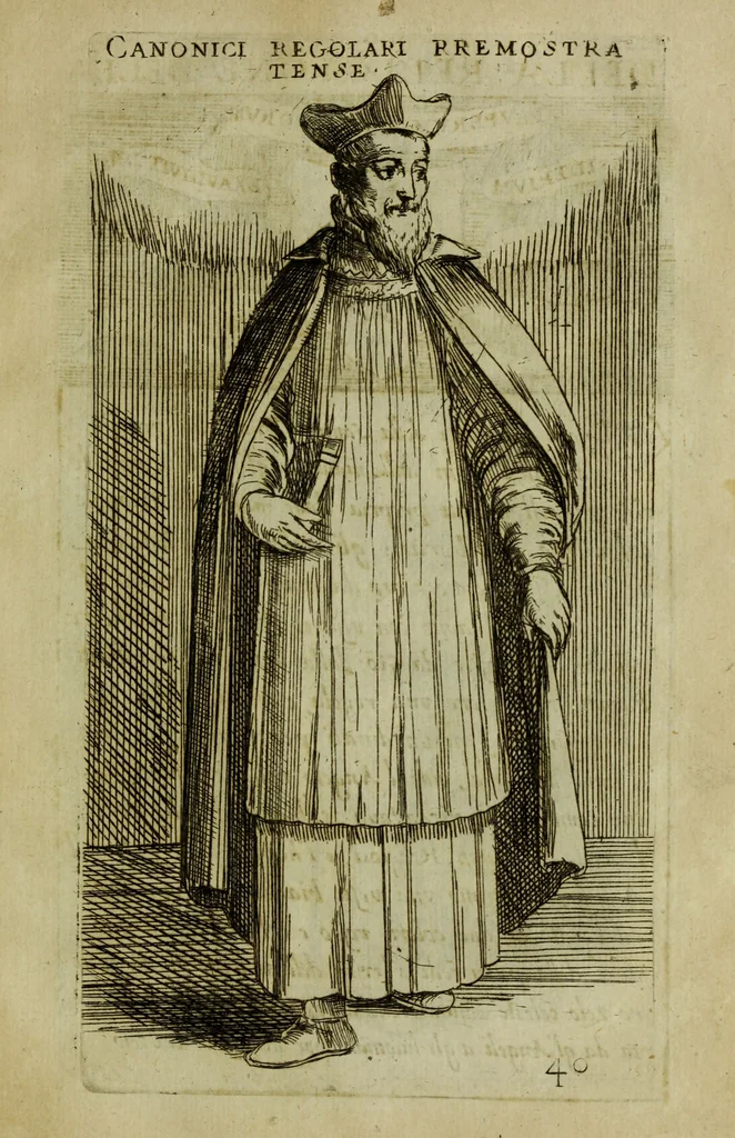 An illustration from Briefve histoire de l'institution des ordres religieux : avec les figures de leurs habits, 1680, leaf 140