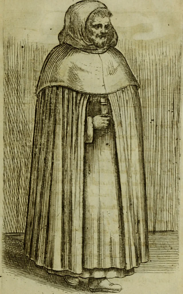 An illustration from Briefve histoire de l'institution des ordres religieux : avec les figures de leurs habits, 1680, leaf 144
