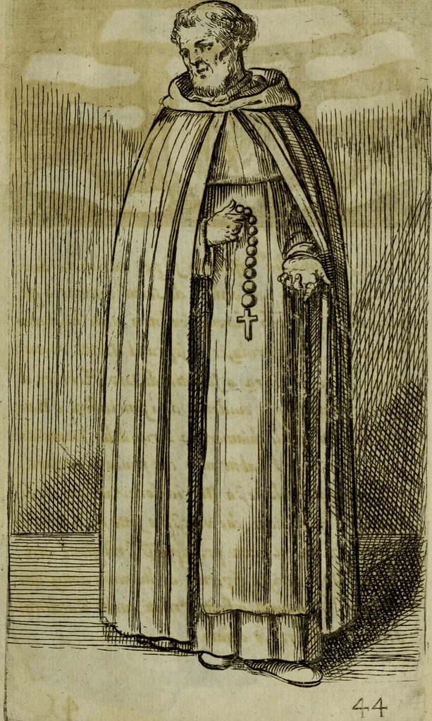 An illustration from Briefve histoire de l'institution des ordres religieux : avec les figures de leurs habits, 1680, leaf 148