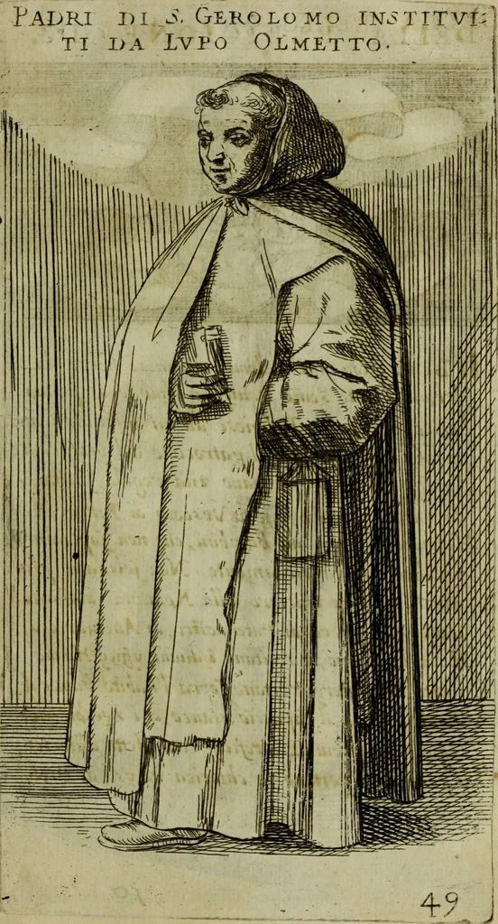 An illustration from Briefve histoire de l'institution des ordres religieux : avec les figures de leurs habits, 1680, leaf 158