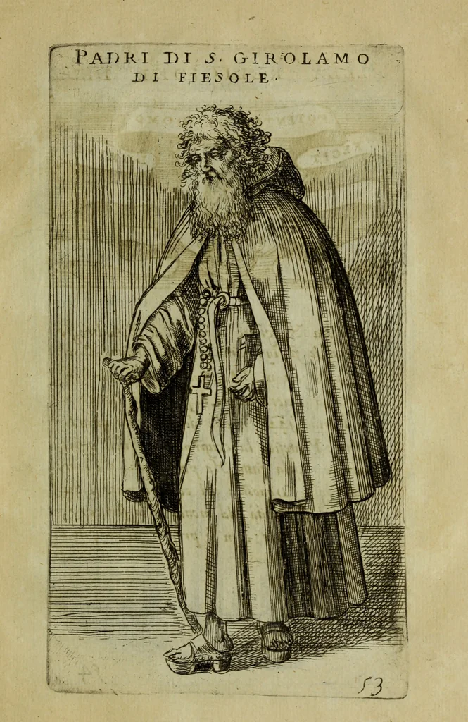 An illustration from Briefve histoire de l'institution des ordres religieux : avec les figures de leurs habits, 1680, leaf 166