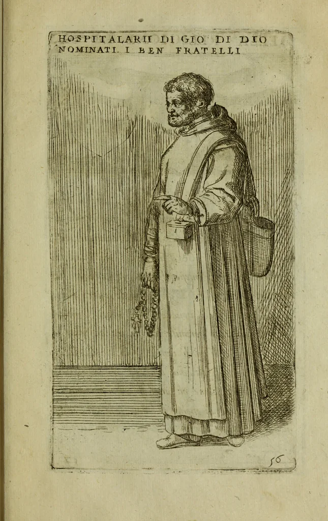 An illustration from Briefve histoire de l'institution des ordres religieux : avec les figures de leurs habits, 1680, leaf 172