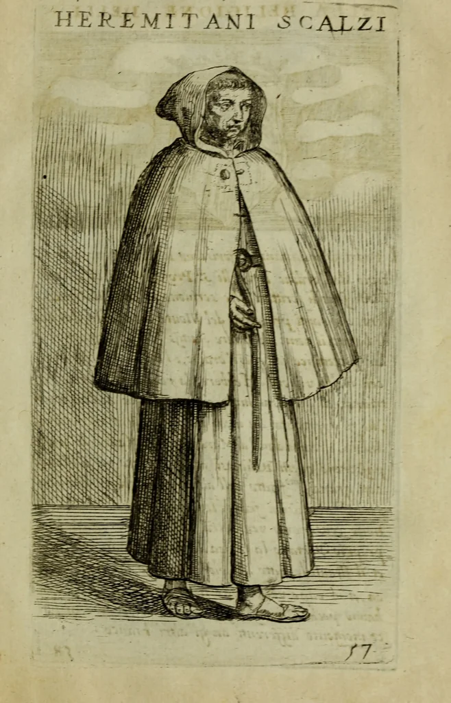 An illustration from Briefve histoire de l'institution des ordres religieux : avec les figures de leurs habits, 1680, leaf 174