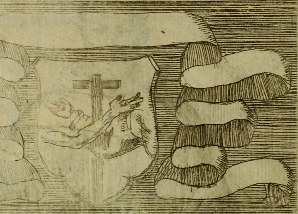 An illustration from Briefve histoire de l'institution des ordres religieux : avec les figures de leurs habits, 1680, leaf 185